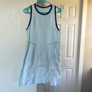 Sweaty Betty White Mini Dress with Blue Accents